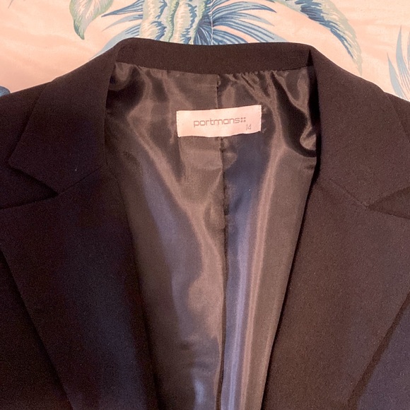Portmans Made in Australia Black Open Jacket Sz 12 - Picture 5 of 10